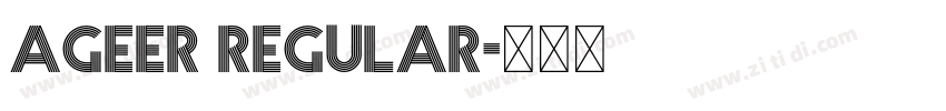 ageer regular字体转换